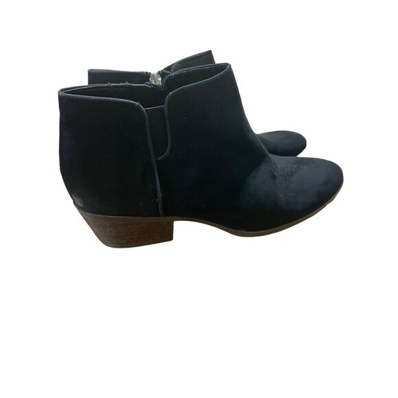 Circus Sam Edelman Booties Ankle Boots Black Suede Inside zip size 9 1.75" heel - Picture 3 of 7